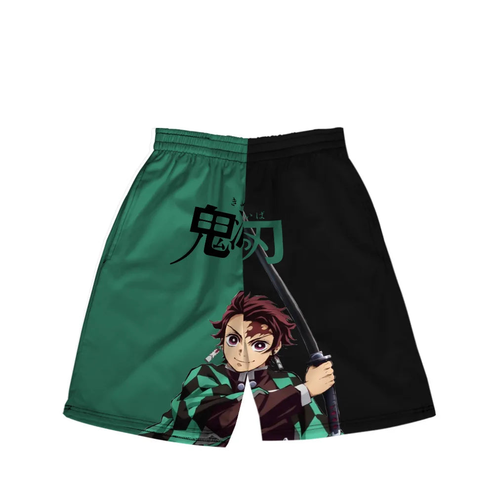Shorts Adulto e Infantil Oni Hunter, Demon Slayer