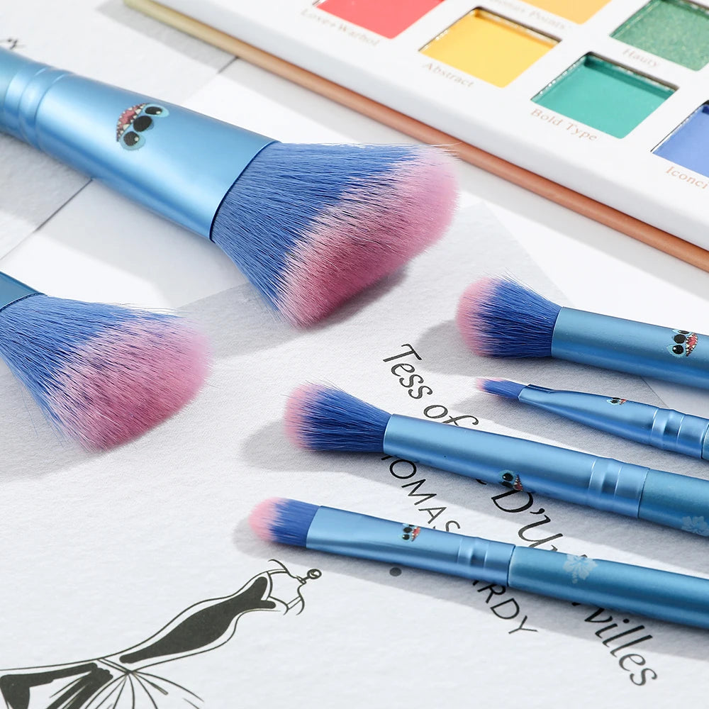 Kit de Pincéis Disney Stitch, 6 Peças Kawaii para Maquiagem