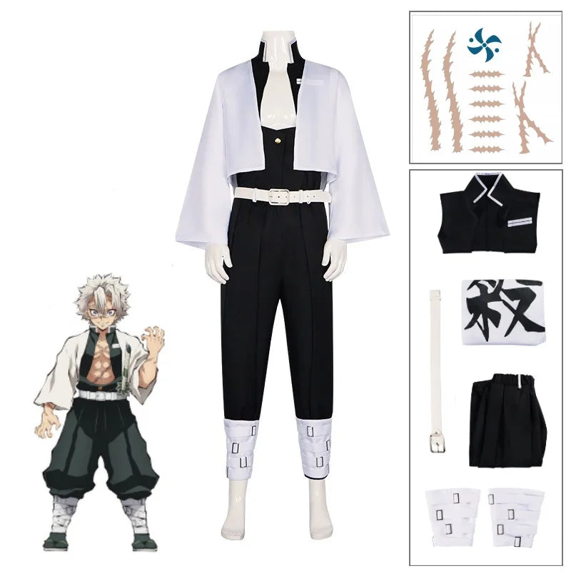 Fantasia Cosplay Adulto e Infantil Sanemi Shinazugawa