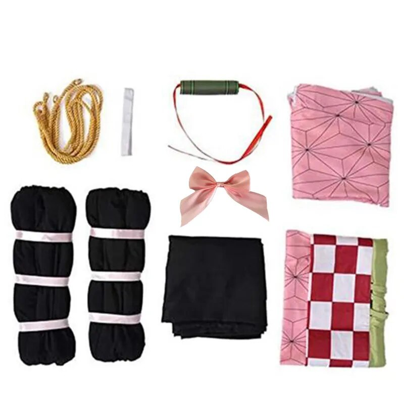 Fantasia Cosplay Adulto e Infantil Nezuko Kamado