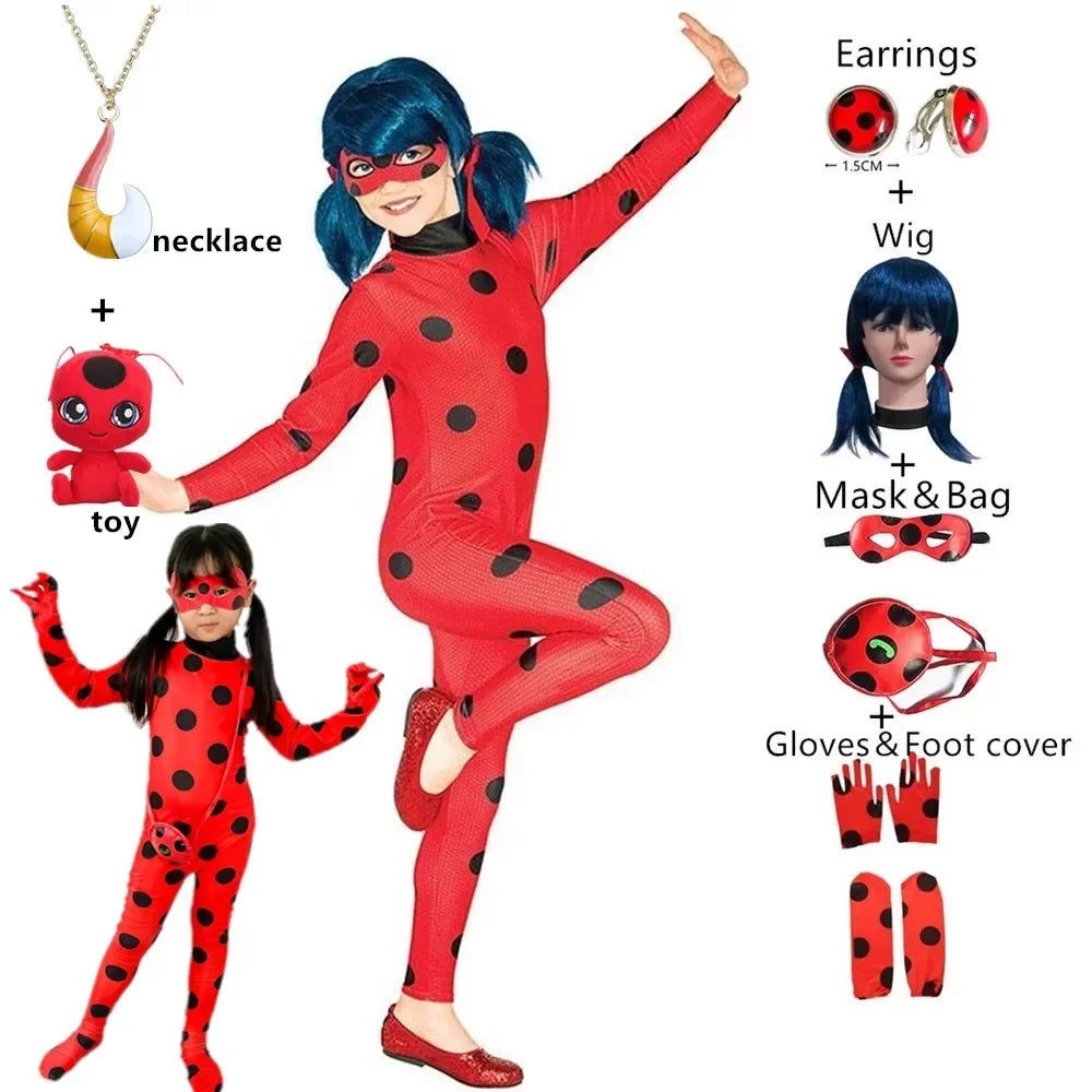 Fantasia Cosplay Infantil Marinette, Ladybug