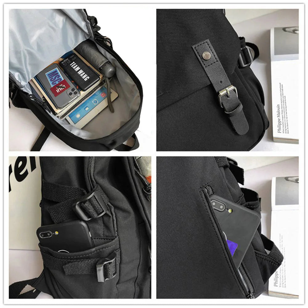 Mochila Gojo Team Chibi + Coelhinho Chaveiro Pelúcia (Brinde)