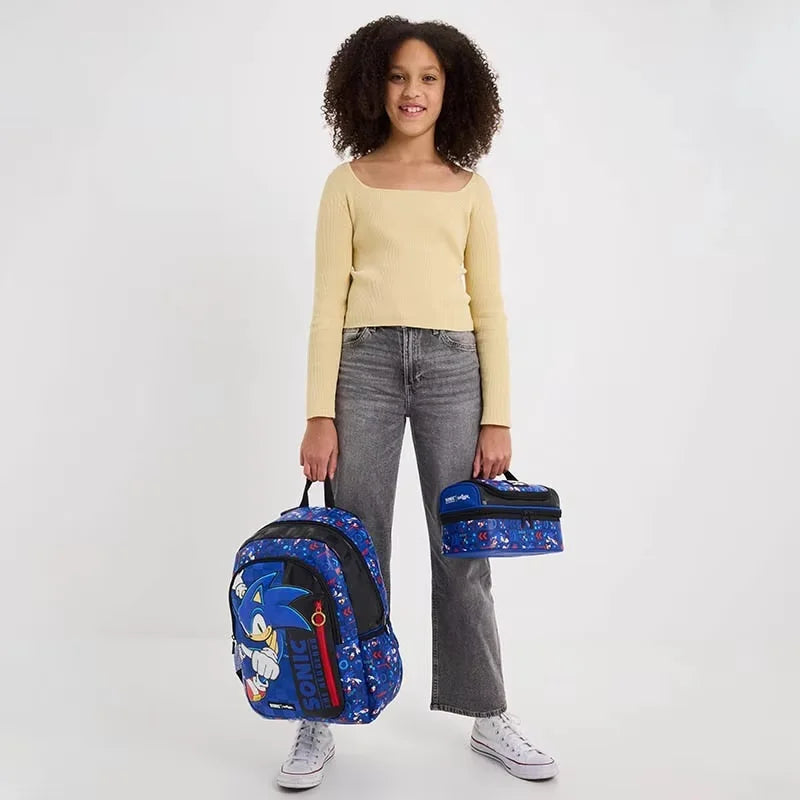 Mochila Smiggle Sonic (Garrafa e Lancheira)