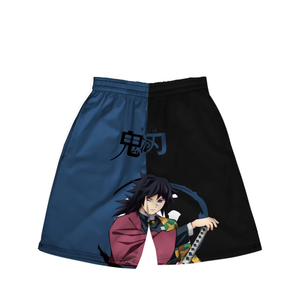 Shorts Adulto e Infantil Oni Hunter, Demon Slayer