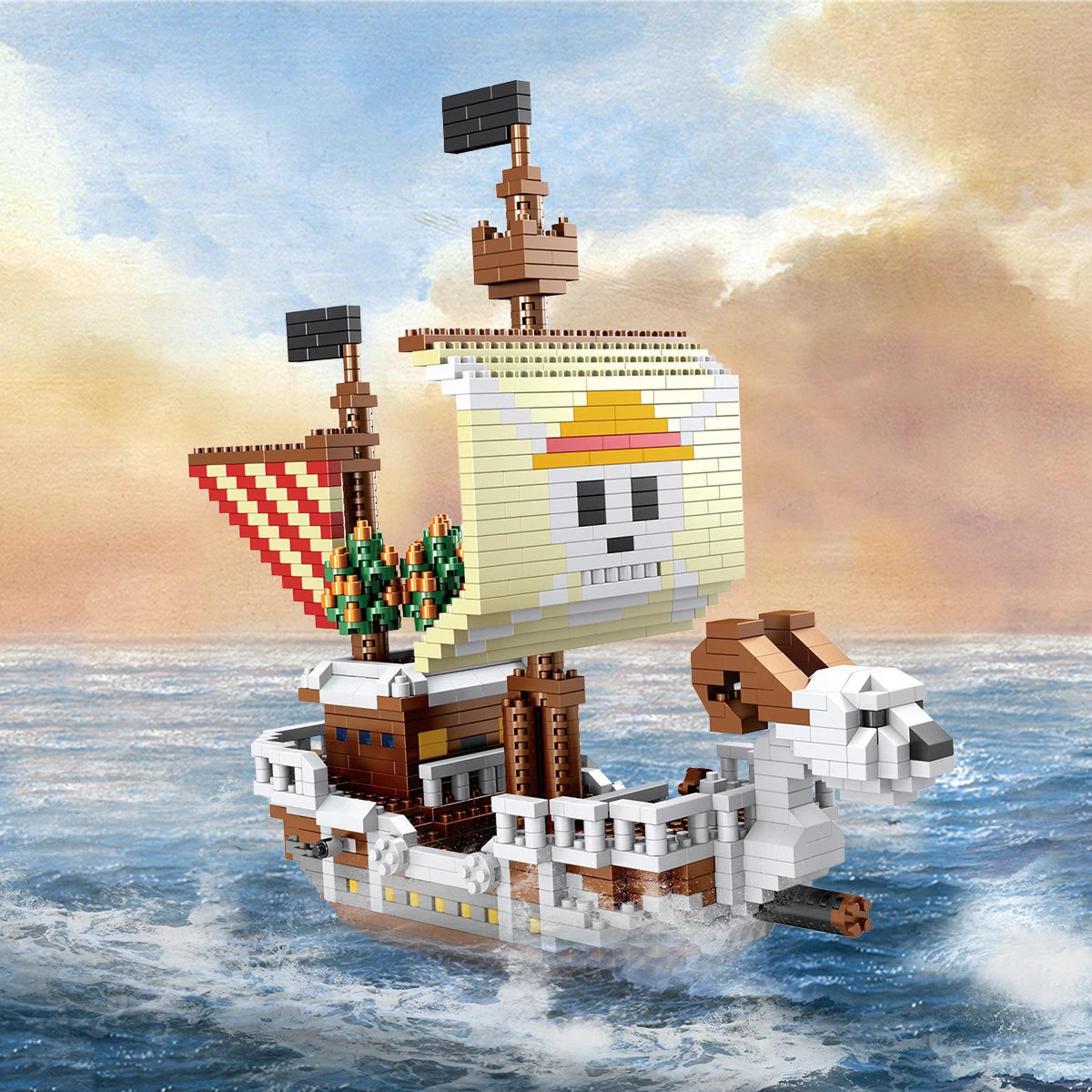 Navios One Piece de Montar, Sunny, Merry, Yuda e Polar Tang