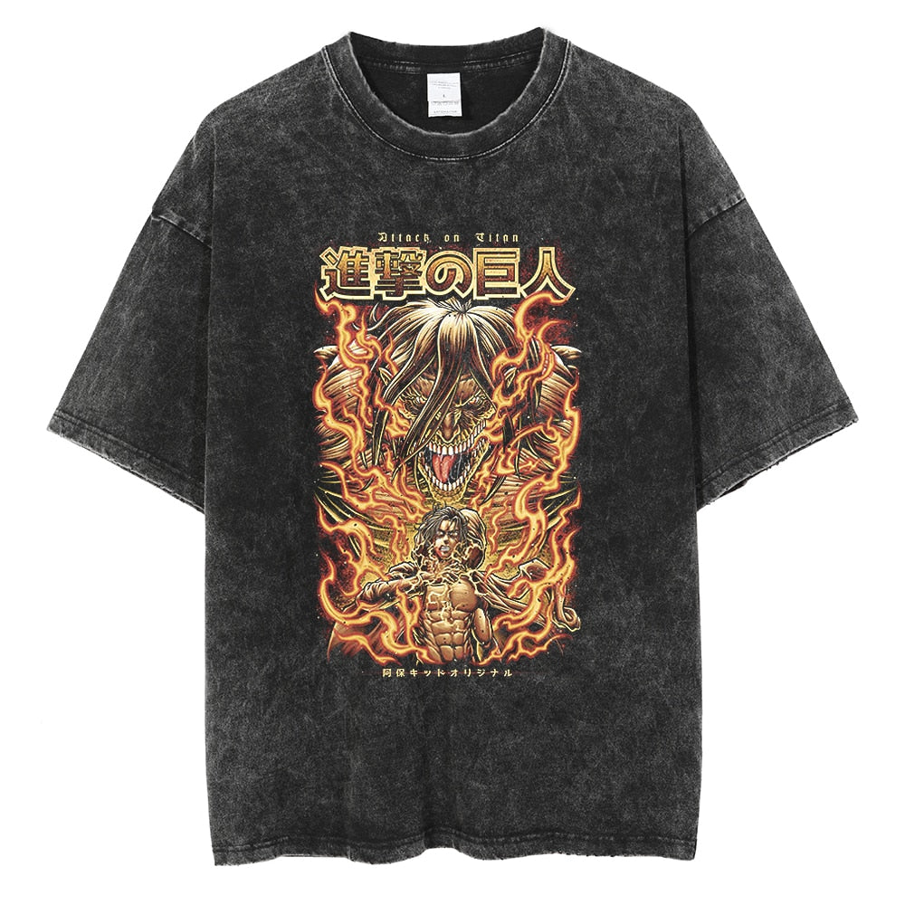 CAMISETA VINTAGE SHINGEKI PRINTS