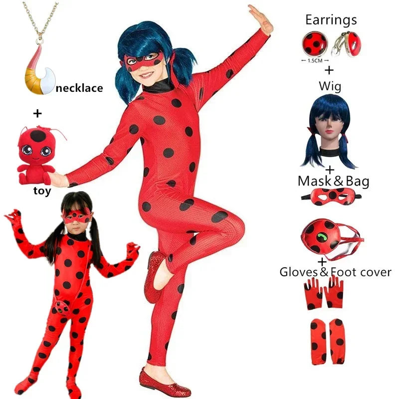 Fantasia Cosplay Infantil Marinette, Ladybug
