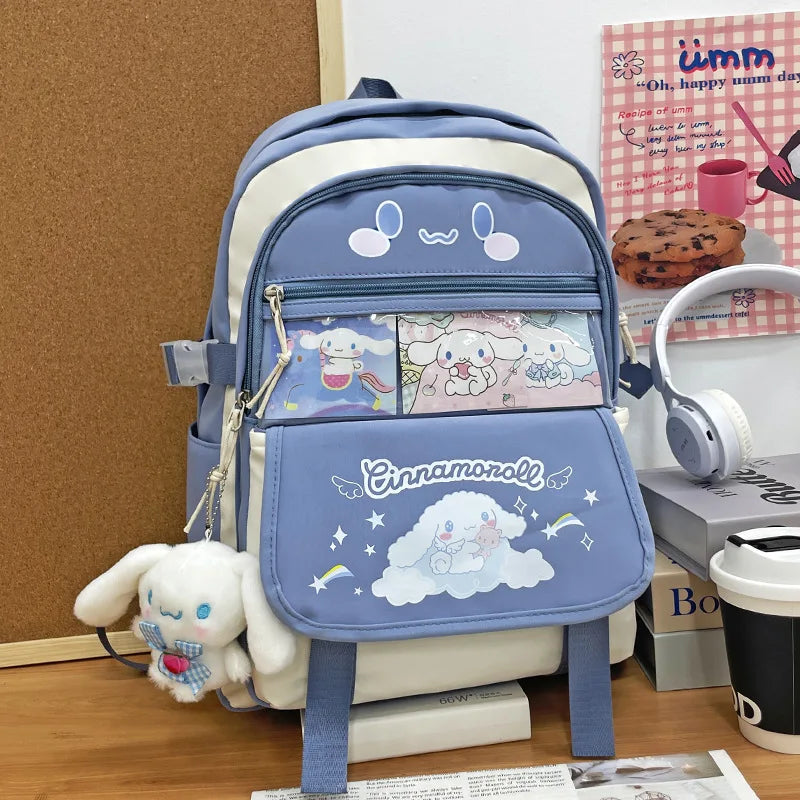 Mochila Kawaii Sanrio – Cinnamoroll, Kuromi e My Melody