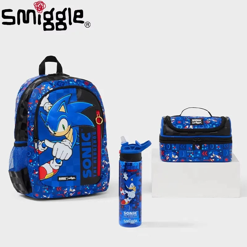 Mochila Smiggle Sonic (Garrafa e Lancheira)