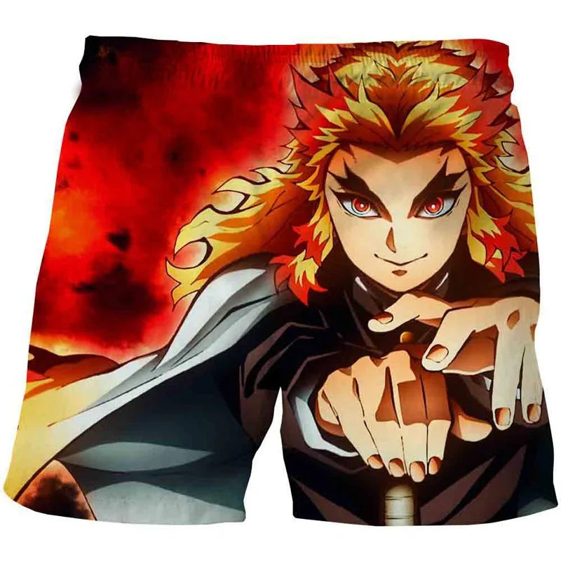 Shorts Adulto e Infantil Oni Hunter, Demon Slayer