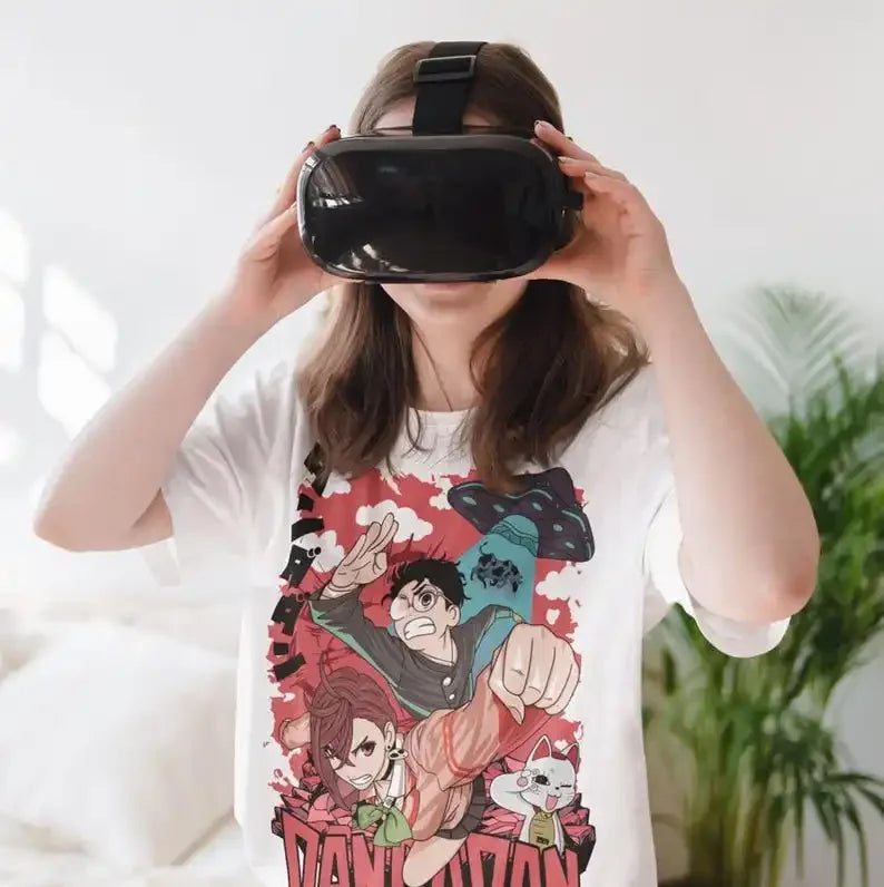 Camiseta Oversized Dandadan, Momo e Okarun