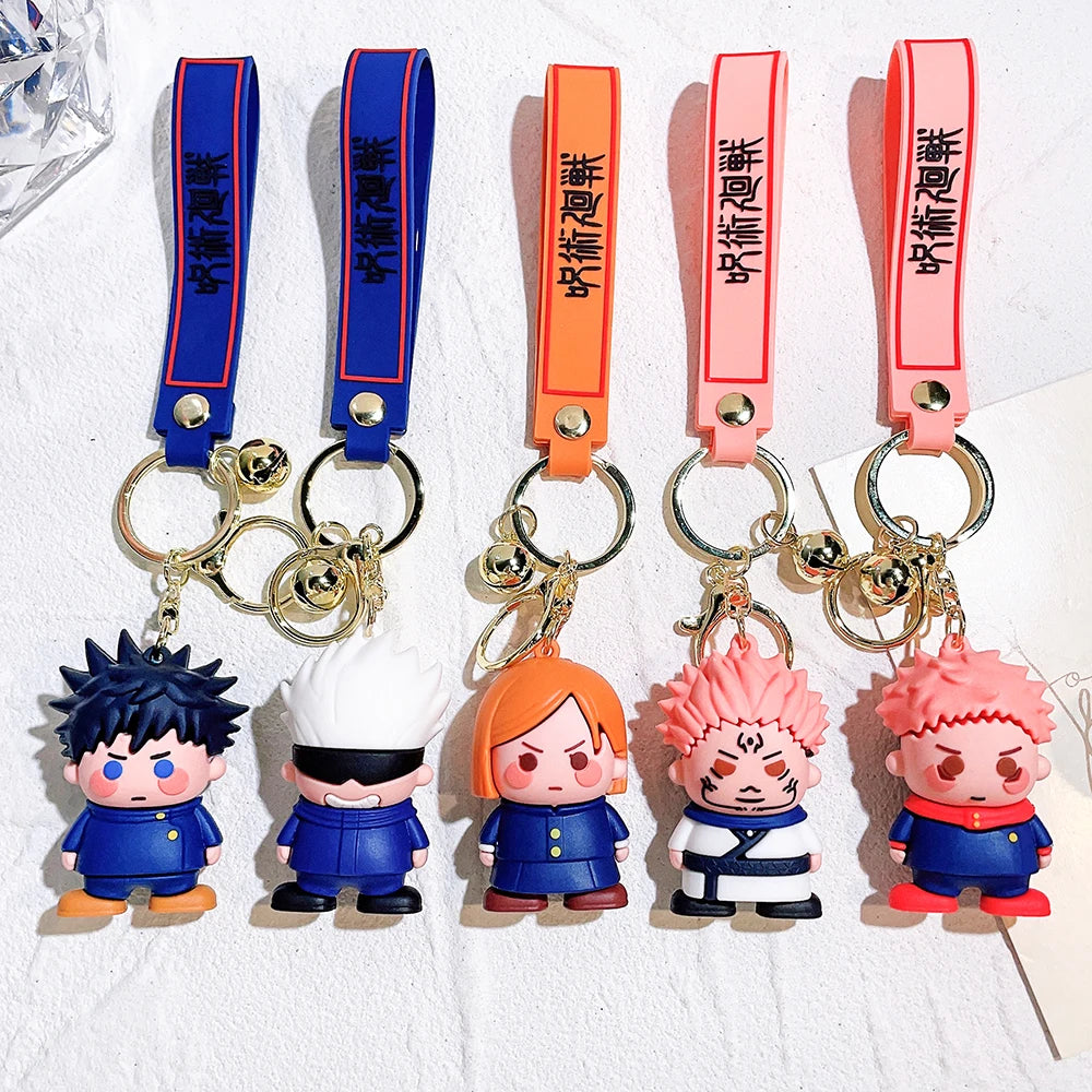 Chaveiro JJK Chibi, Kit com Personagens + Pingente Temático
