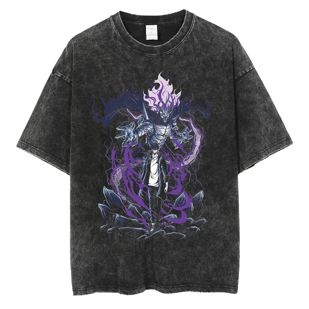 Camiseta Shadow Style, Vintage Solo Leveling