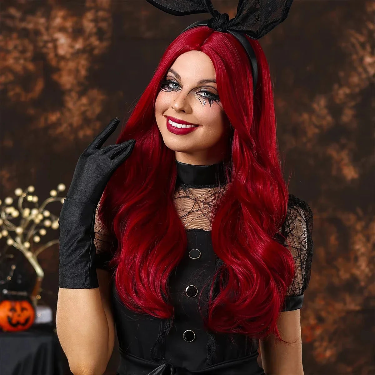 Peruca Mera Cosplay – Longa, Vermelha e Ondulada