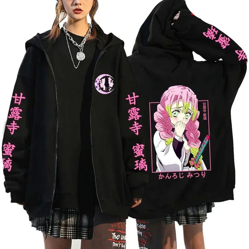 Moletom Zíper Kanroji Mitsuri, Kimetsu no Yaiba