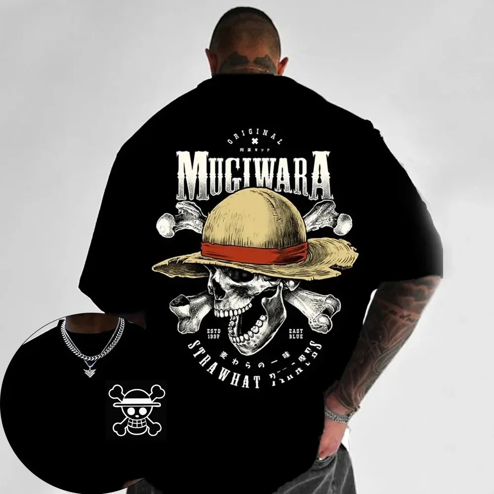 Camiseta Oversized Luffy Mode, Gear 5 Beast