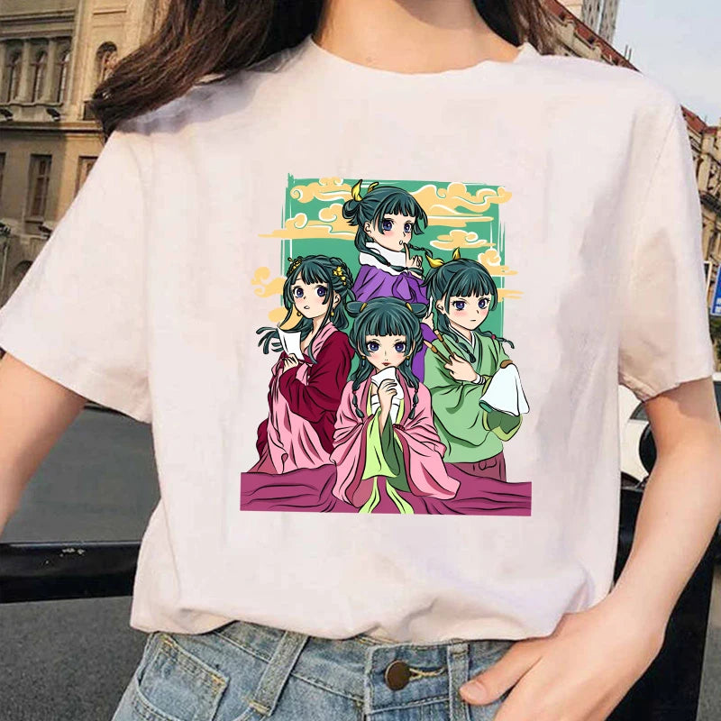 Camiseta Baby Tee Pétalas & Poções: Maomao