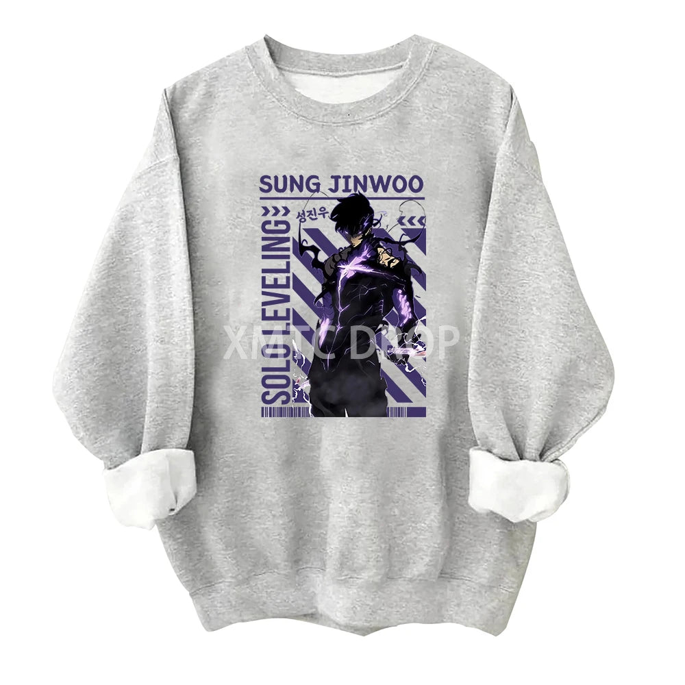 Moletom Gola Redonda Shadow King, Solo Leveling