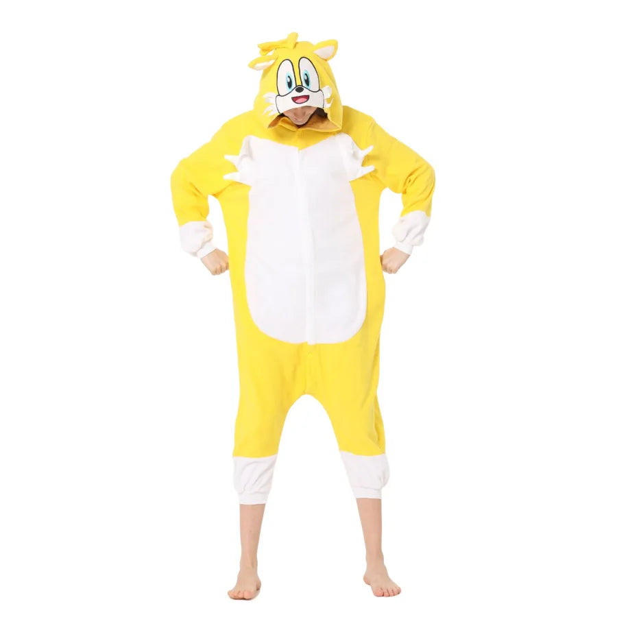 Pijama Cosplay Adulto e Infantil Sonic Kigurumi