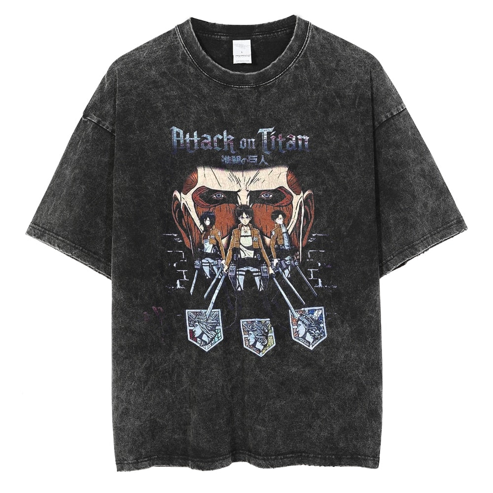 CAMISETA VINTAGE SHINGEKI PRINTS