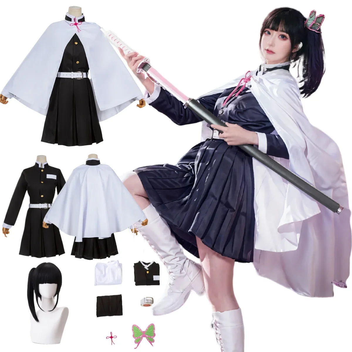 Fantasia Cosplay Infantil Kanao Tsuyuri