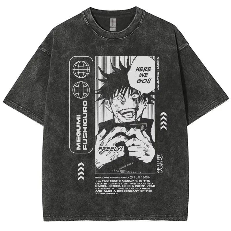 Camiseta Oversized "Feiticeiros de Jujutsu"