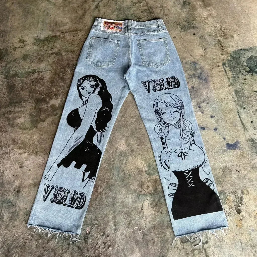 Calça Jeans One Piece: Grand Line Vibes