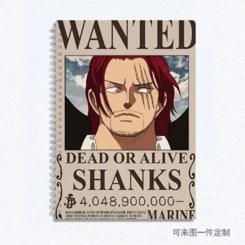 Caderno A5 de Desenho One Piece - Edição Especial Wanted