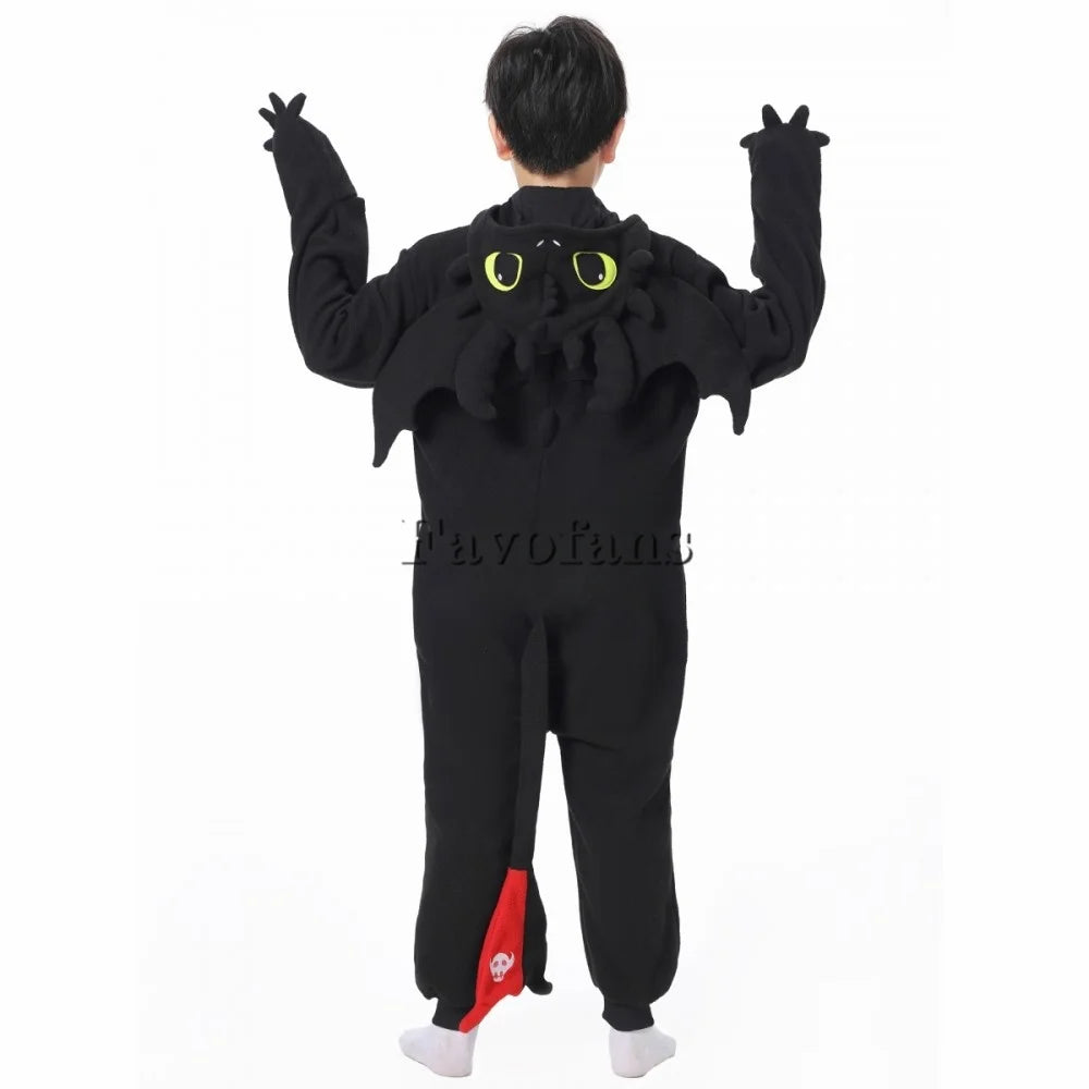 Pijama Cosplay Infantil Kigurumi Banguela e Fúria da Luz