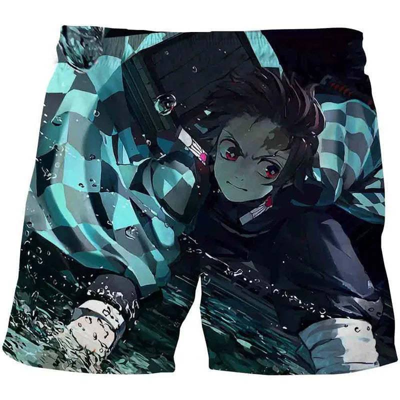 Shorts Adulto e Infantil Oni Hunter, Demon Slayer