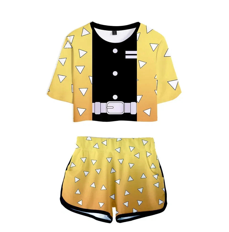 Conjunto Respiração dos Hashira, Kimetsu no Yaiba 3D Adulto e Infantil