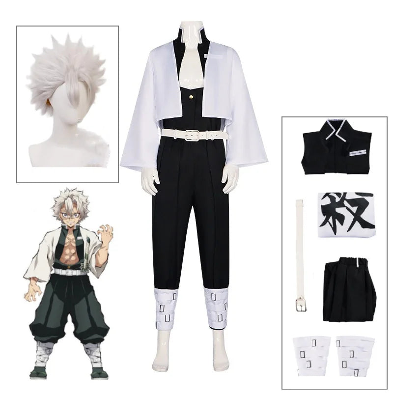 Fantasia Cosplay Adulto e Infantil Sanemi Shinazugawa