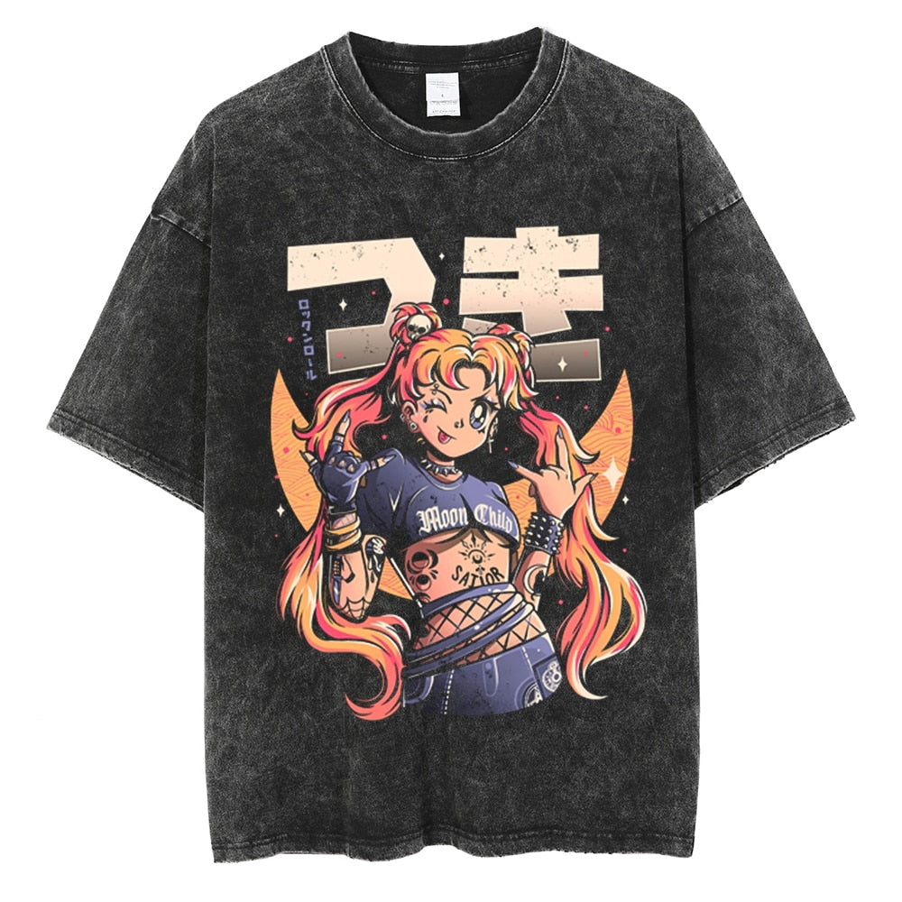 Camisa Vintage Guerreiras Cósmicas, Sailor Moon