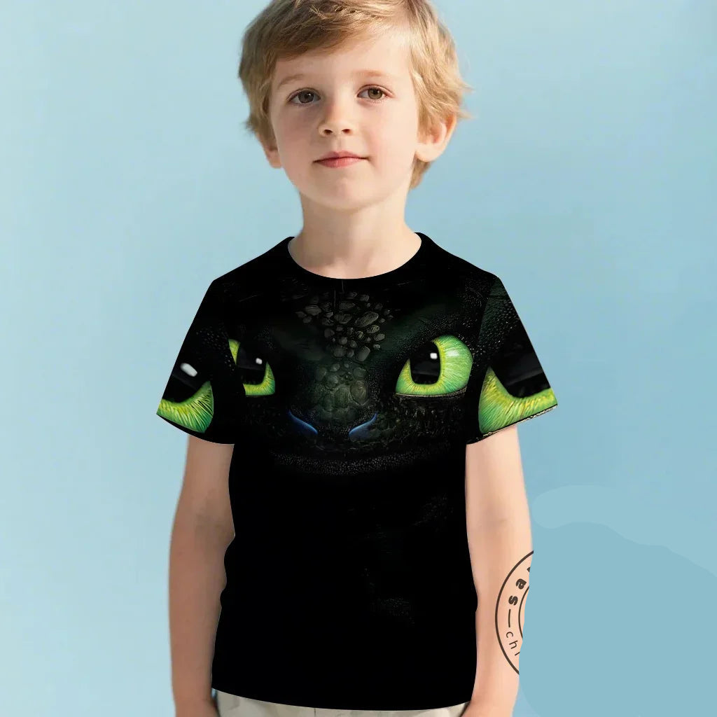 Camiseta Infantil Banguela e Soluço 3D