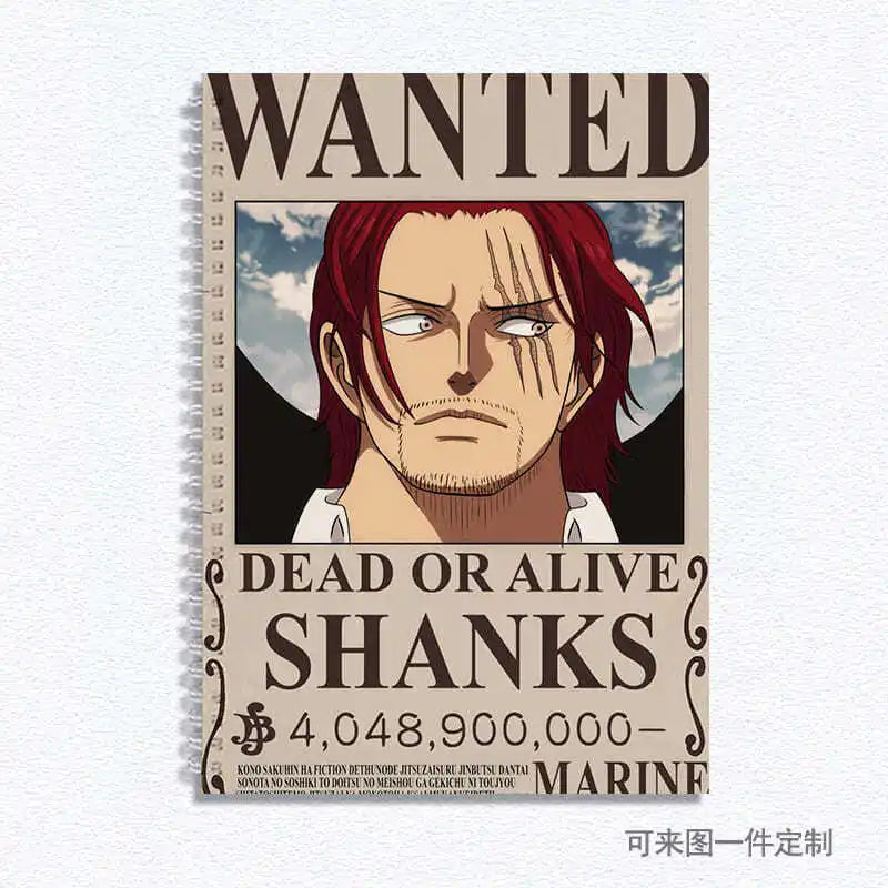 Caderno A5 de Desenho One Piece - Edição Especial Wanted