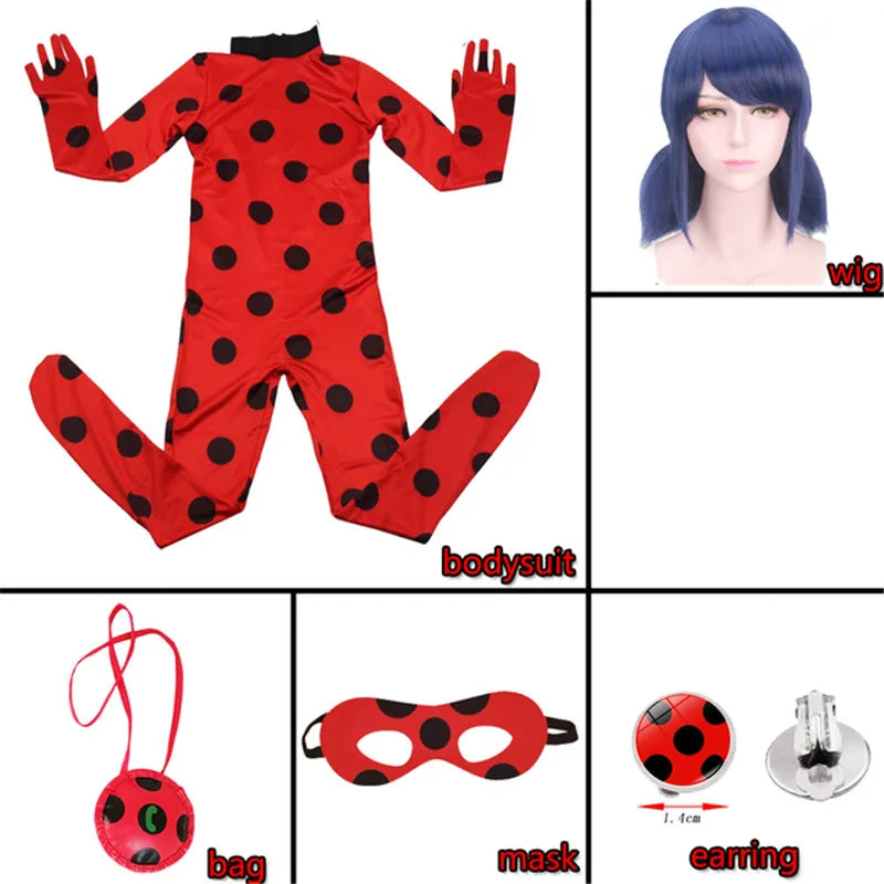 Fantasia Cosplay Infantil Marinette, Ladybug