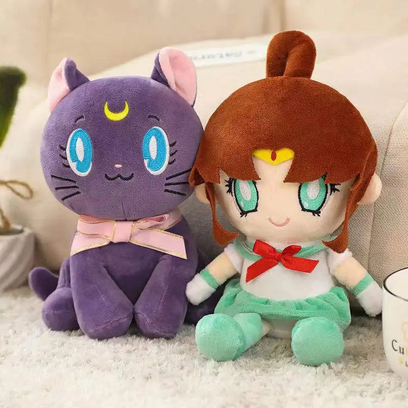 Pelúcia 25cm Sailor Moon, Chibiusa, Makoto Kino e Luna