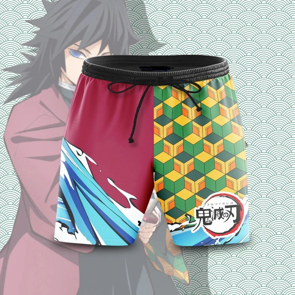 Shorts Adulto e Infantil Oni Hunter, Demon Slayer