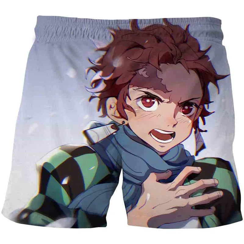 Shorts Adulto e Infantil Oni Hunter, Demon Slayer