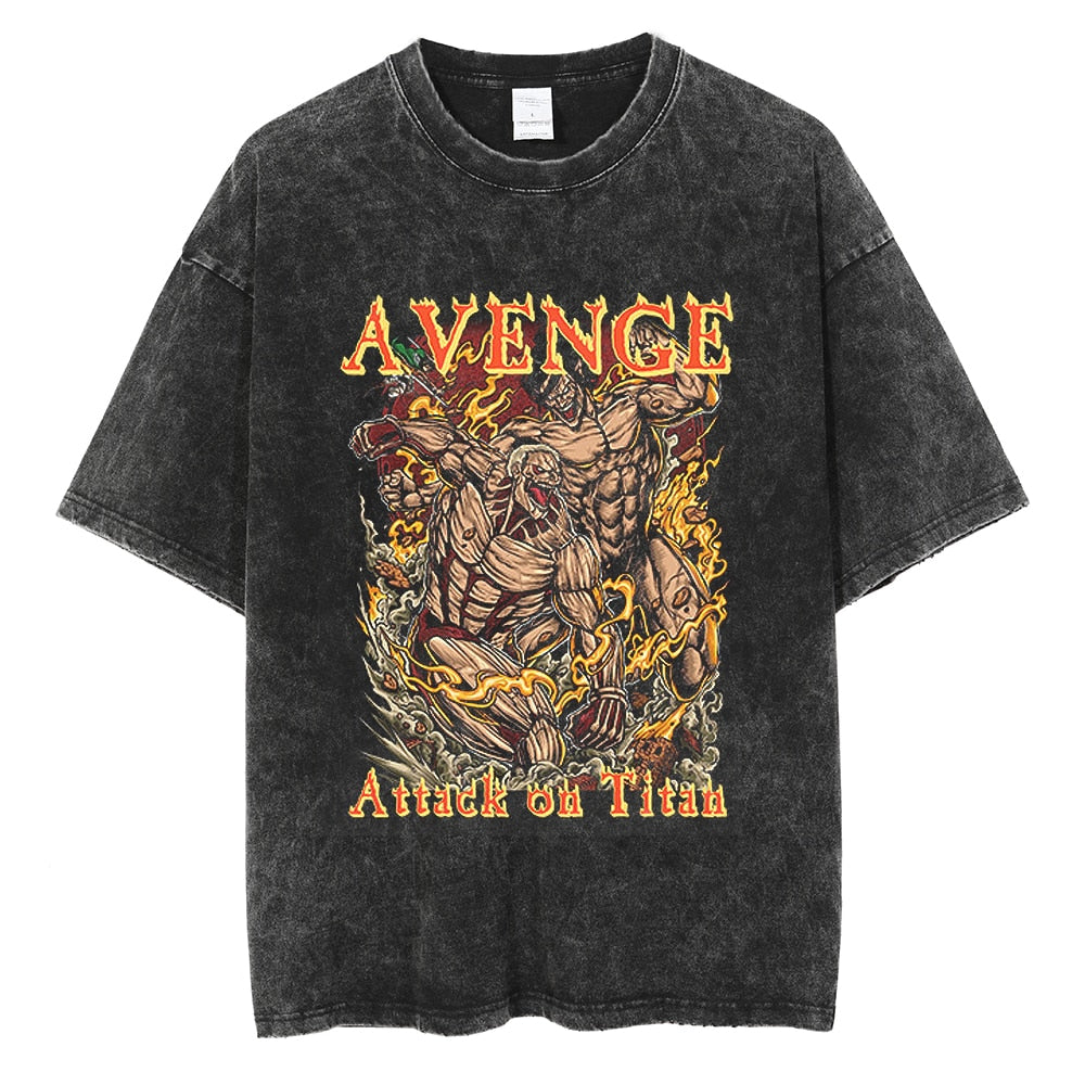 CAMISETA VINTAGE SHINGEKI PRINTS
