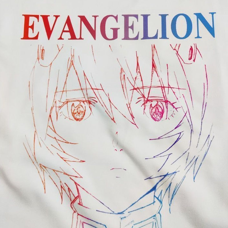 Camisa Evangelion Minimalist Rainbow