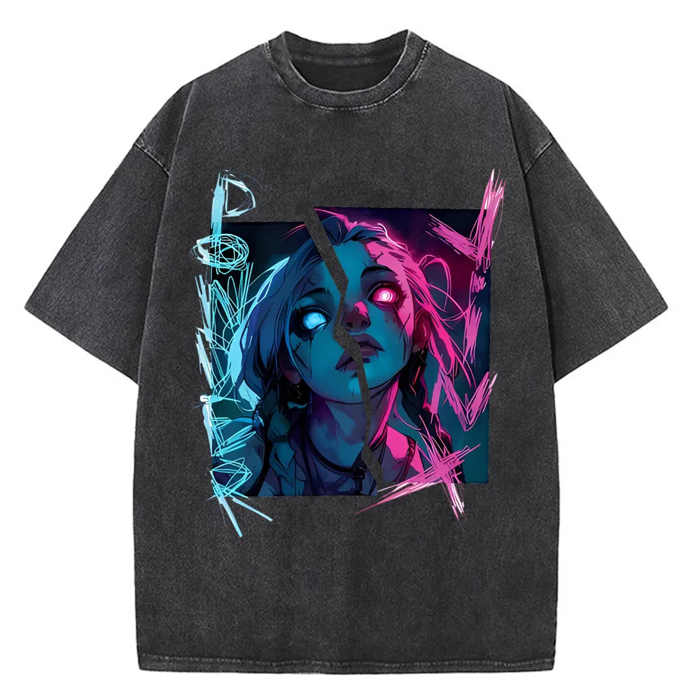 Camiseta Oversized Jinx Insana, Arcane
