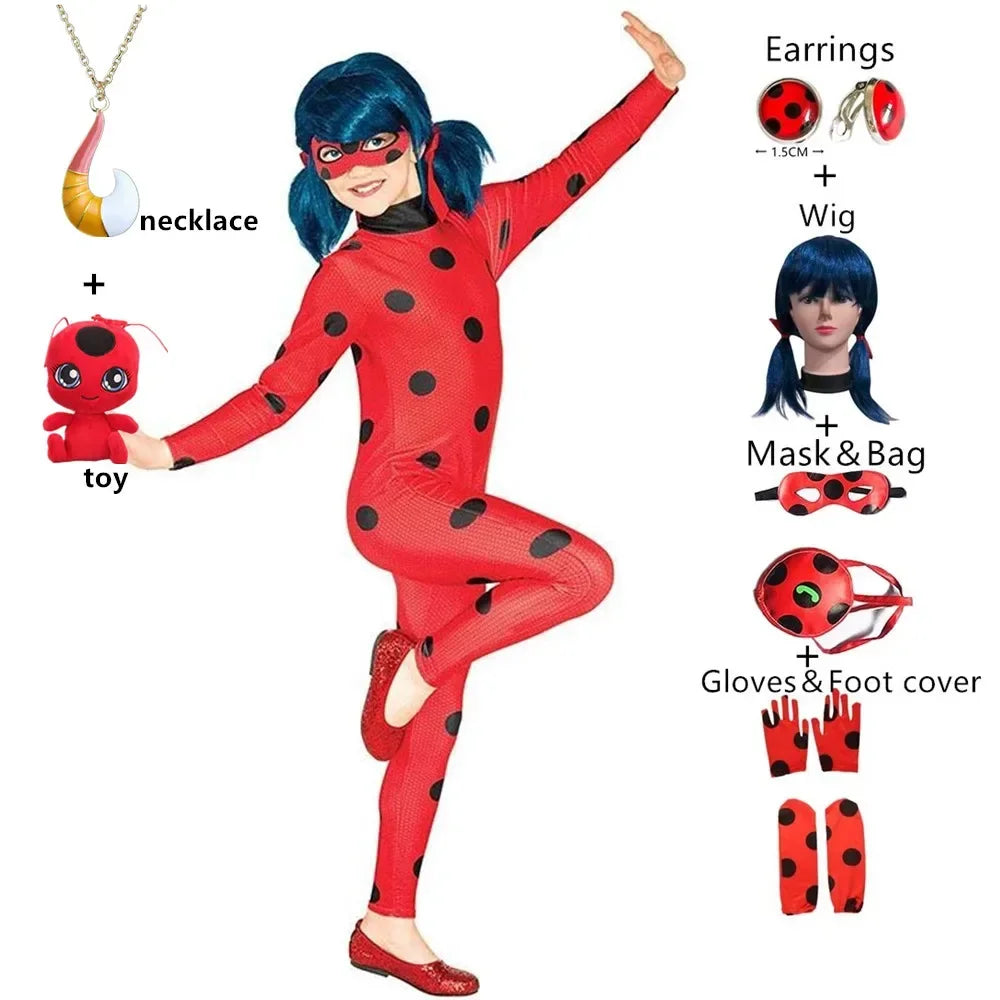 Fantasia Cosplay Infantil Marinette, Ladybug