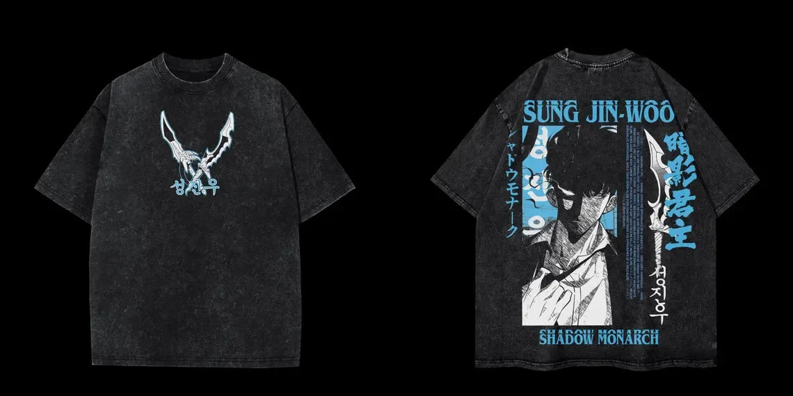 Camiseta Vintage Jinwoo, Solo Leveling