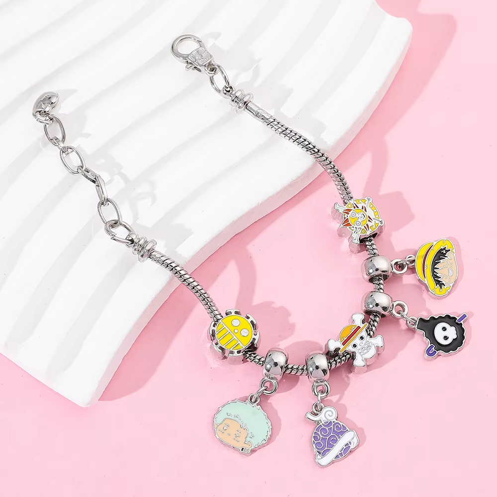 Pulseira Bracelete Pandora One Piece Monkey D. Luffy