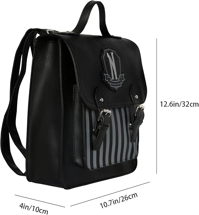 Mochila Wednesday Addams, Academia Nunca - Wandinha