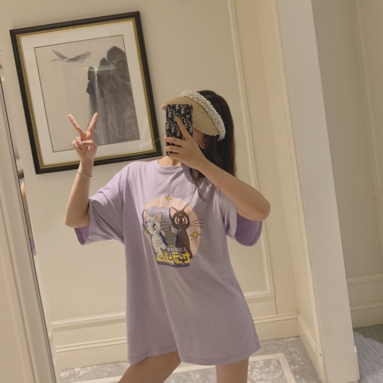 Camiseta Oversized Sailor Cats